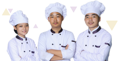 A group transparent image of three students of Aadarsha School Of Management (best hotel management college in nepal).