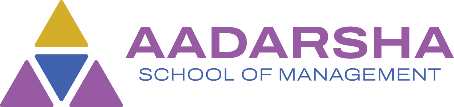 Aadarsha School Of Management White Logo in transparent background